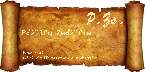 Pálfy Zsófia névjegykártya